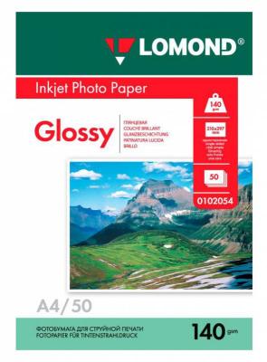 Бумага Lomond A4 140г/кв.м Glossy Paper [0102054] 50л