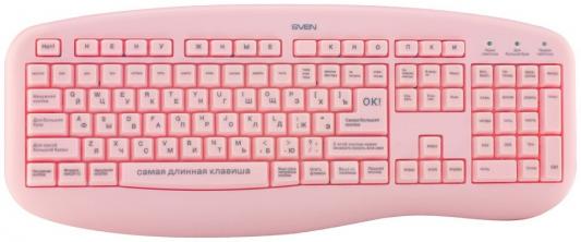 Клавиатура Sven Blonde USB розовый