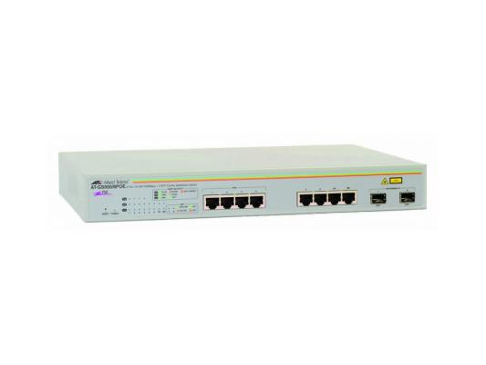 Коммутатор Allied Telesis AT-GS950/8POE-50, 8-port 10/100/1000TX WebSmart POE switch with 2 SFP