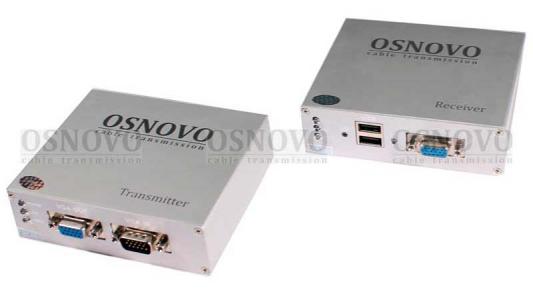 Комплект OSNOVO TA-VKM/7+RA-VKM/7 приемник + передатчик для передачи VGA/Клавиатура/Мышь до 300м