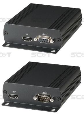 Комплект SC&T HE02 передатчик и приемник для передачи HDMI-сигнала и сигналов управления двусторонний RS232 или сигнал ИК-пульта по UTP-кабелю CAT5/5е/6 до 100м