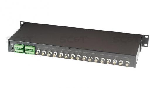Приемник видеосигнала SC&T TPA016 активный 16-канальный по витой паре до 2400 м