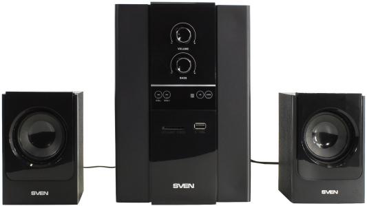 Колонки Sven MS-1820, чёрный, акустическая система 2.1, мощность(RMS):18Вт+2х11 Вт, USB/SD, ПДУ