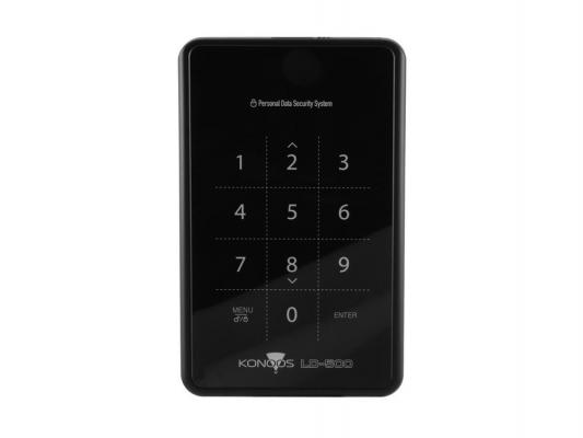 Мобил рек  2,5" SATA Konoos LD-500, черный, экран USB3.0