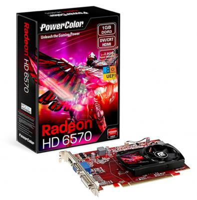 Видеокарта 1Gb <PCI-E> PowerColor AX6570 <DDR3/ DVI/ HDMI/ CRT/ HDCP/ Oem> (1GBD3-HE)