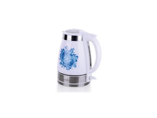 Чайник SMILE WK 5127 керамика (голубой цветок) бело-голубой
