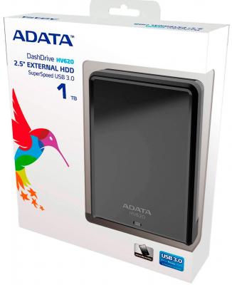 Внешний жесткий диск A-Data 1Tb AHV620-1TU3-CBK Black <2.5", USB3.0>