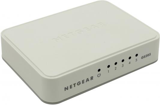 Коммутатор Netgear (GS205-100PES) 5-портовый 10/100/1000Мбит/с, неуправляемый