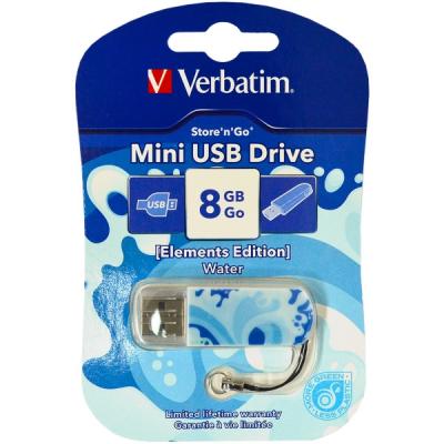 Флешка USB 8Gb Verbatim Store 'n' Go Mini ELEMENTS EDITION 98159 USB2.0 Water
