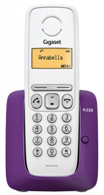 Р/Телефон Dect Gigaset A230 PURPLE белый/фиолетовый