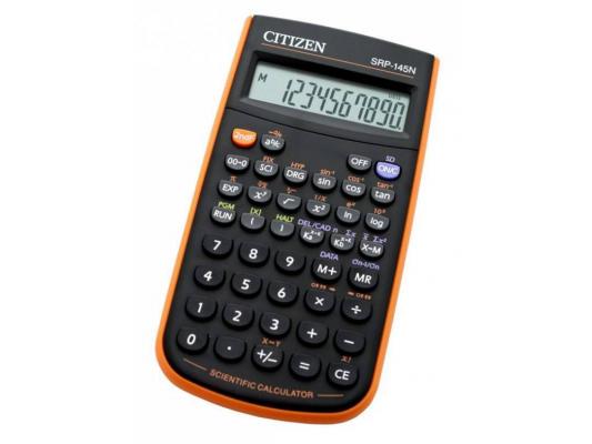 Калькулятор Citizen SRP-145NOR питание от батареи 8+2 разряда научный 86 функций черный/оранжевый