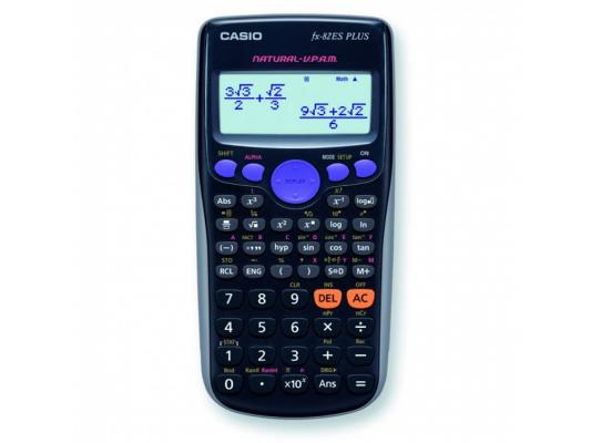 Калькулятор Casio FX-82ESPLUS питание от батареи 10+2 разряда научный 252 функций черный