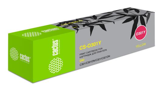 Картридж Cactus CS-O301Y для OKI C301/321 желтый 1500стр