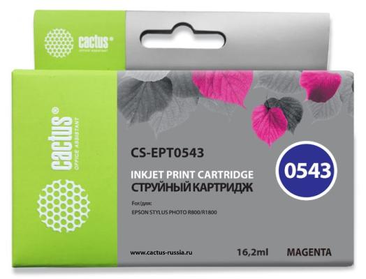 Струйный картридж Cactus CS-EPT0543 пурпурный для Epson Stylus Photo R800/R1800 450стр.