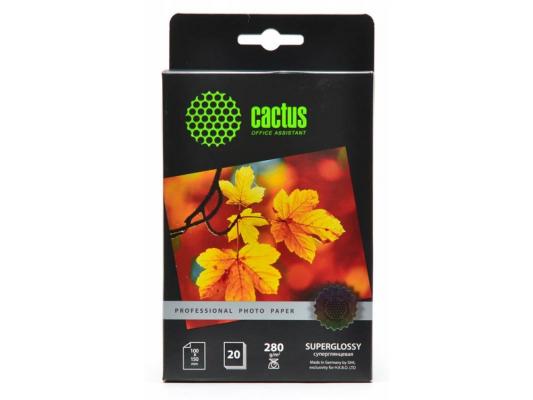 Фотобумага Cactus CS-HGA628020 Professional суперглянцевая 10x15 280 г/м2 20 листов