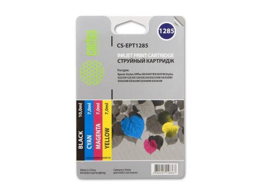 Струйный картридж Cactus CS-EPT1285 цветной для Epson Stylus S225/BX305 215стр. 4шт.