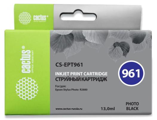 Струйный картридж Cactus CS-EPT961 черный для Epson Stylus Photo R2880 450стр.
