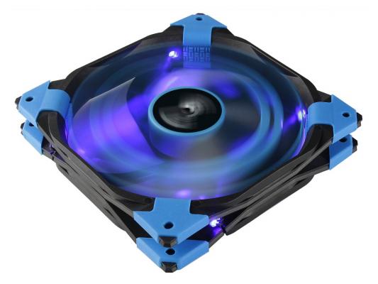 Вентилятор Aerocool DS 14см Blue (синяя подсветка), 3+4 pin, 64.8 CFM, 1000 RPM, 14.2 dBA при 12V и 39.8 CFM, 700 RPM, 10.8 dBA при 7V