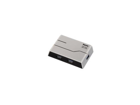 Концентратор USB 3.0 HAMA H-39879 — серебристый черный