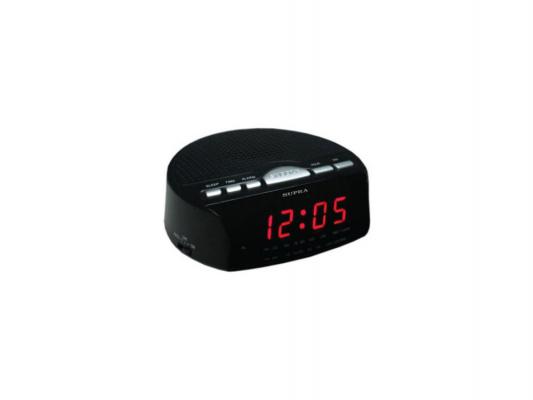 Часы с радиоприемником SUPRA SA-26FM black/red
