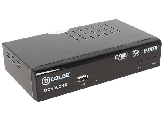 Тюнер цифровой DVB-T2 D-Color DC1002HD HDMI USB черный