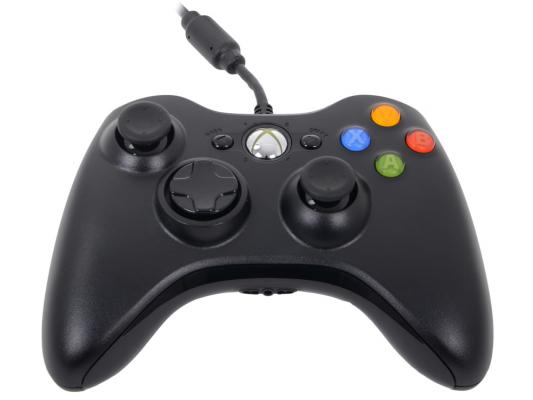 Геймпад Microsoft Xbox 360 черный USB 52A-00005