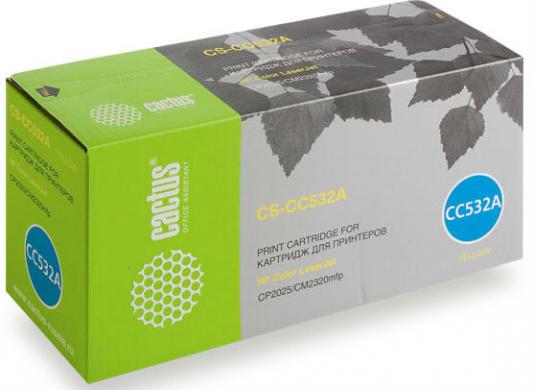 Тонер-картридж Cactus CSP-CC532A Premium для HP CP2025/CM2320 желтый 3500стр