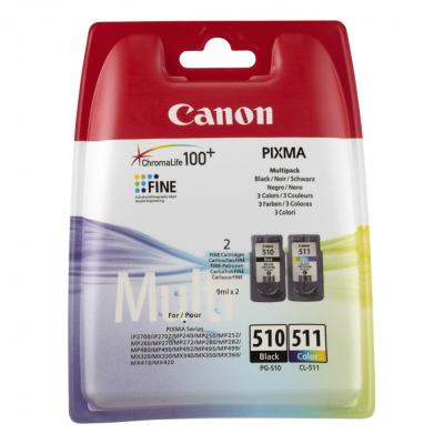 Картридж Canon PG-510/CL-511 для Canon Pixma MP492, MP230, MP260, MP480, MP240, MP490, MP250, iP2700, MP270, MX 320, MX 330, MP272 244стр Многоцветный