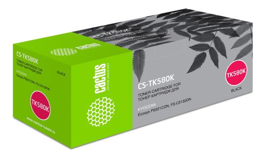 Тонер-картридж Cactus CS-TK580K для Kyocera FS-C5150DN черный 3500стр