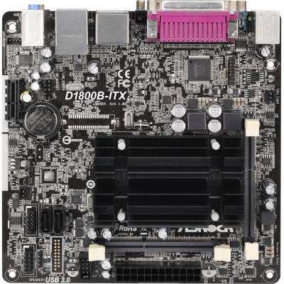 Материнская плата ASRock D1800B-ITX с процессором Intel J1800 2xDDR3 1xPCI-E 1x 2xSATA II mini-ITX Retail