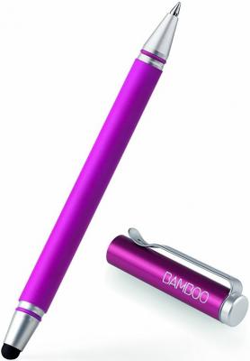 Стилус Wacom Bamboo Stylus duo2 для iPad и устройств с емкостными дисплеями + шариковая ручка розовый CS-150P