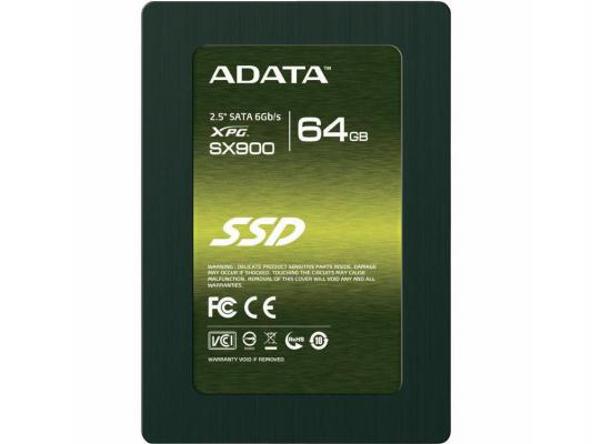 Твердотельный накопитель SSD 2.5" 64GB A-Data SX900 Read 550Mb/s Write 510Mb/s SATAIII ASX900S3-64GM-C