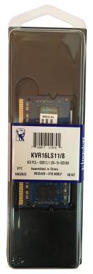 Оперативная память для ноутбука 8Gb (1x8Gb) PC3-12800 1600MHz DDR3 SO-DIMM CL11 Kingston KVR16LS11/8
