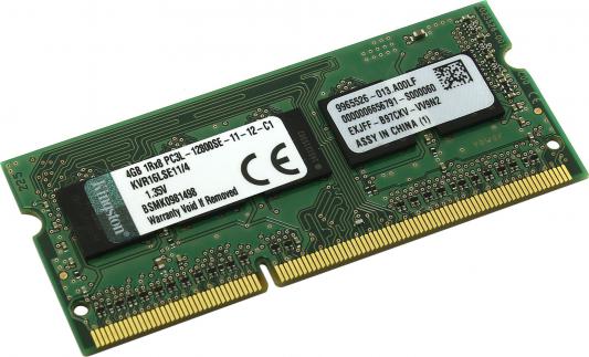 Оперативная память для ноутбуков SO-DDR3 4Gb PC12800 1600MHz Kingston ECC CL11 KVR16LSE11/4