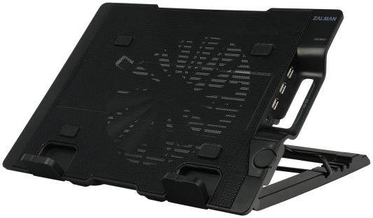 Охлаждающая панель для ноутбука Zalman ZM-NS2000 (17”, 3xUSB, 200мм вентилятор, черный, stereo speaker)