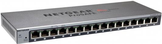 Коммутатор NETGEAR GS116E-200PES управляемый 16 портов 10/100/1000BASE-T ProSafe Plus