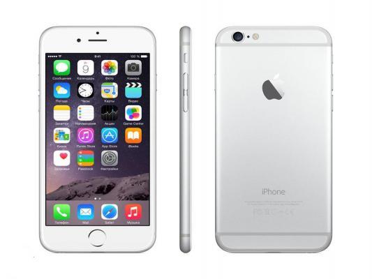 Смартфон Apple iPhone 6 серебристый 4.7" 16 Гб NFC LTE Wi-Fi GPS MG482RU/A
