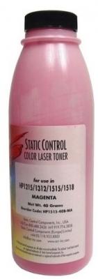 Тонер Static Control HP1515-40B-MA для HP CLJCP1215/1515/1518 пурпурный 40гр