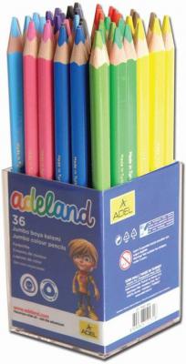 Набор цветных карандашей Adel ADELAND Jumbo 36 шт 211-7510-104