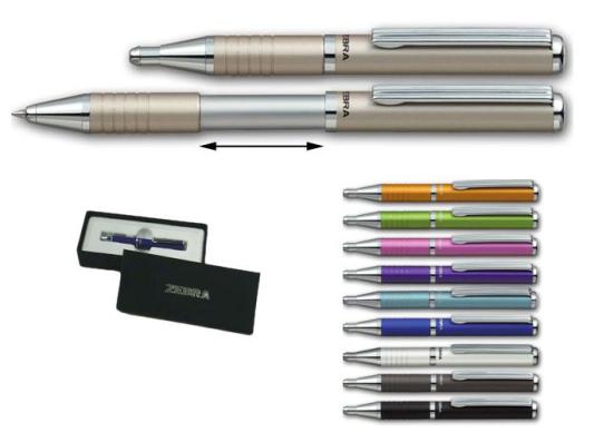 Шариковая ручка Zebra SLIDE BP115-LG синий 0.7 мм 23464