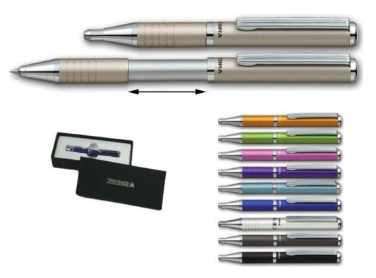 Шариковая ручка автоматическая Zebra SLIDE синий 0.7 мм BP115-OR