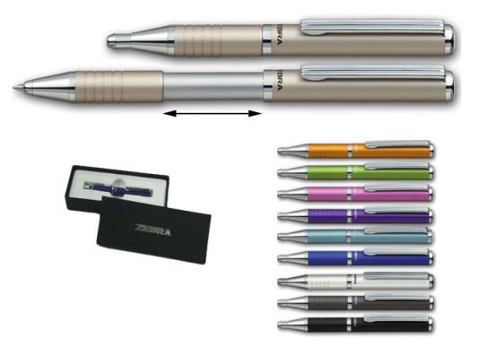 Шариковая ручка автоматическая Zebra SLIDE синий 0.7 мм BP115-WH 23476