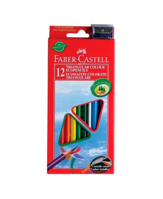 Карандаши цветные Faber-Castell Eco 12 цветов точилка 120523/102512