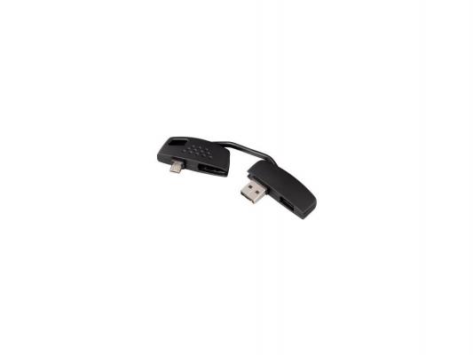 Адаптер Hama H-115037 для зарядки и передачи данных Piccolino USB-micro USB брелок черный