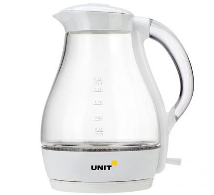 Чайник Unit UEK-258 2000Вт 1.7л стекло белый