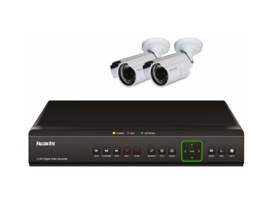 Комплект видеонаблюдения Falcon Eye FE-104D KIT Light 2 цветные камеры 4-х канальный видеорегистратор установочный комплект