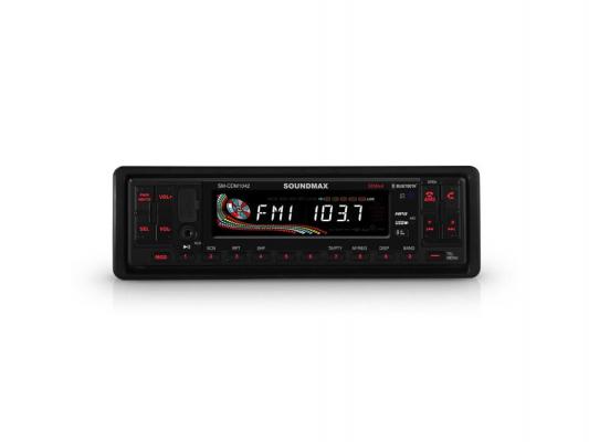 Автомагнитола Soundmax SM-CDM1042 CD USB MP3 FM RDS SD MMC 1DIN 4x50Вт пульт ДУ черный