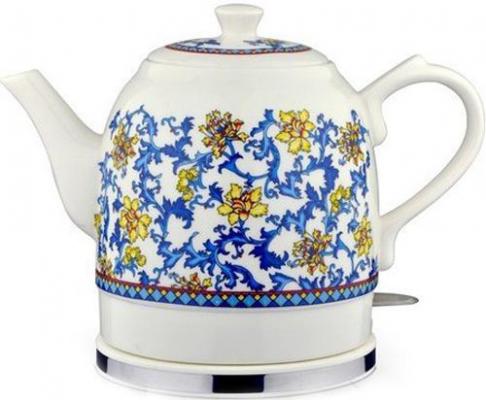 Чайник Великие реки Малиновка-8 Цветочная фантазия 1200 Вт белый 1.2 л керамика