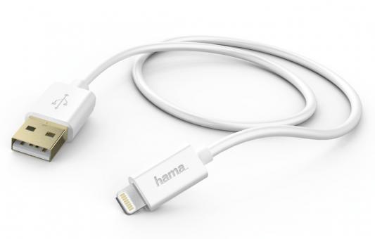 Кабель Hama H-102099 USB A(m) - Apple Lightning (m) 1.5м для Apple iPhone 5 белый