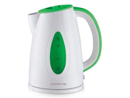 Чайник Polaris PWK 1752C 2200Вт 1.7л пластик бело-зеленый